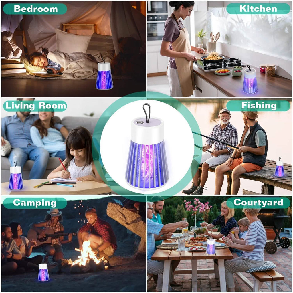 Portable LED Electric Bug Zapper Mosquito Insect Killer Lamp