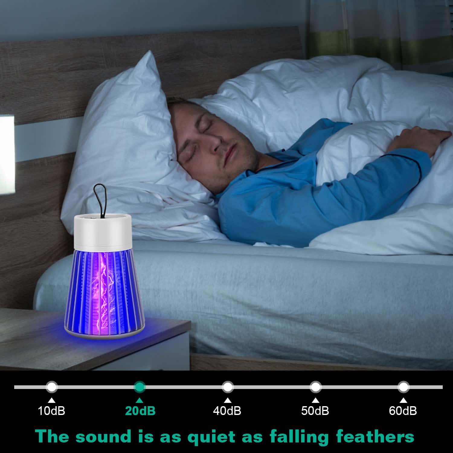 Portable LED Electric Bug Zapper Mosquito Insect Killer Lamp