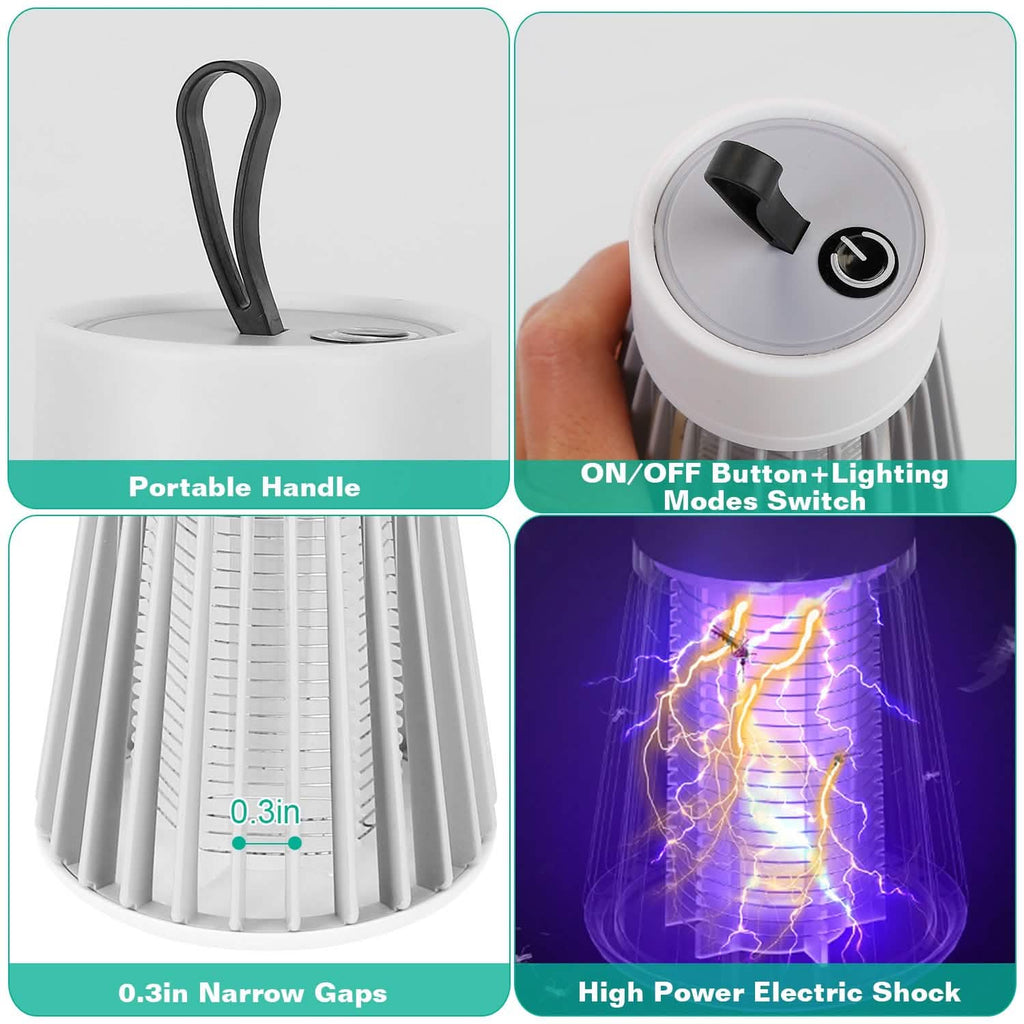 Portable LED Electric Bug Zapper Mosquito Insect Killer Lamp
