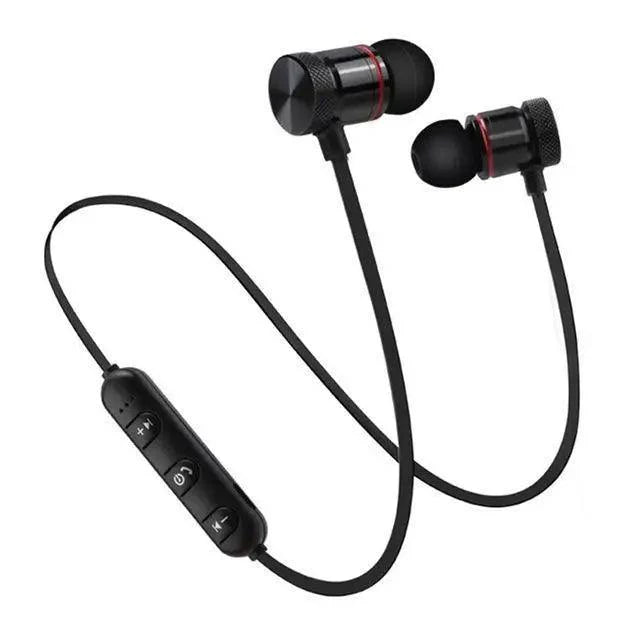 Portable Magnetic Sport Bluetooth Wireless Stereo Earphones For Workout Gym Noise Cancelling Earphones