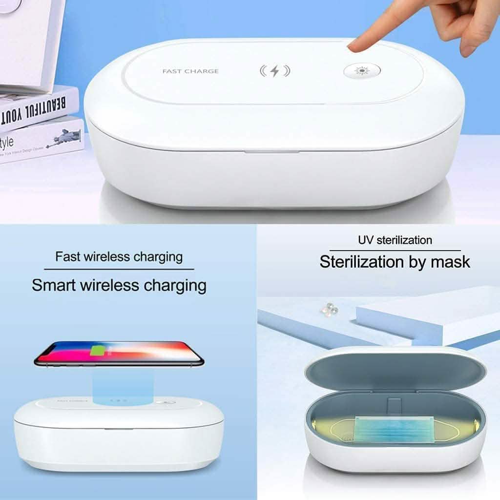 Portable Multi-Function Cell Phone Cleaning Box with Aroma Diffuser and Wireless Charger, Cleaning Box - OJD-L03