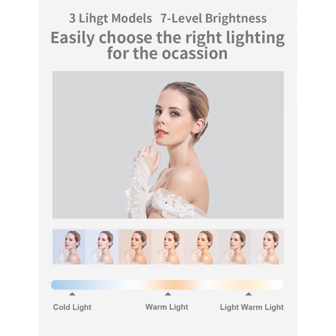 Portable Phone Holder with LED Dimmable Light