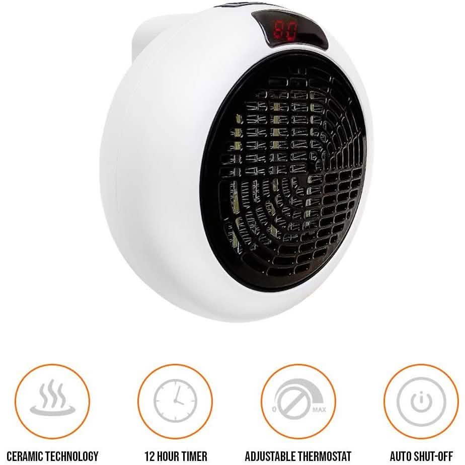 Portable Plug In Electric Heat Adjustable Thermostat