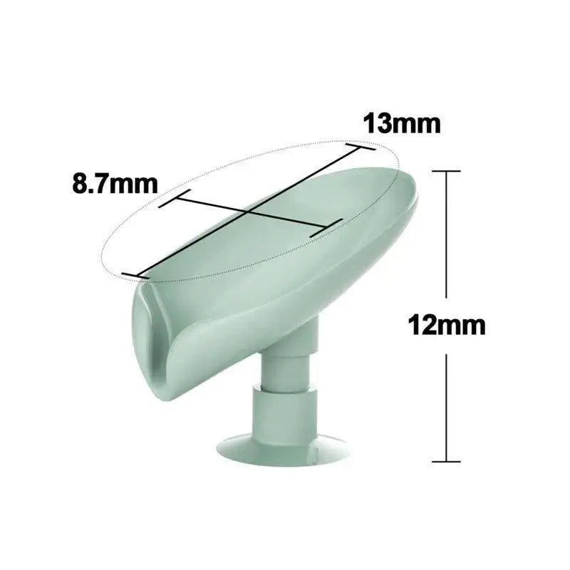 Portable Soap Dish Leaf Shape Soap Holder Leaf Shaped Soap Box Soap Dish For Bathroom Suction Cup Bathroom Storage For Soap Soap Dishes Sponge Container with Suction Cup Leaf Shape Self Draining for Bathroom Kitchen Sink