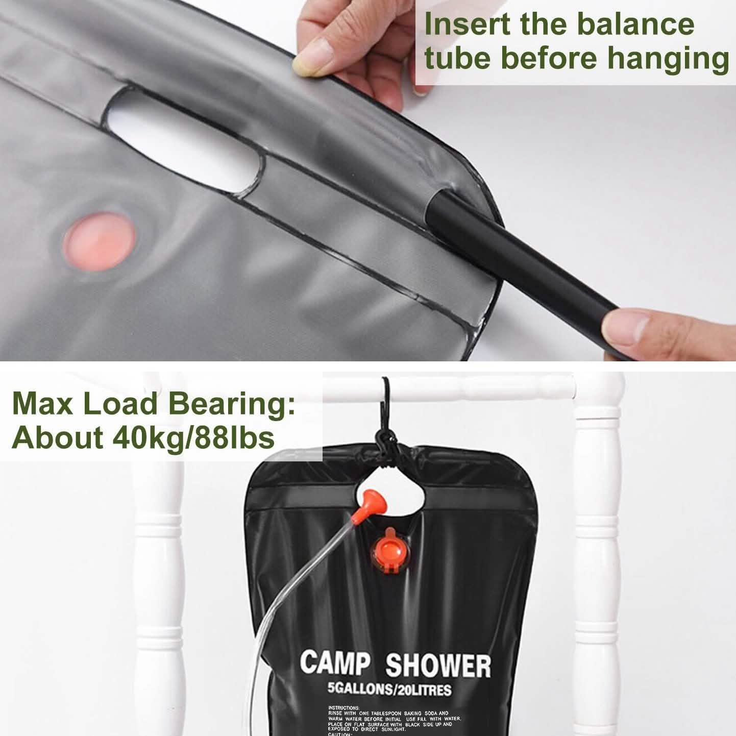 Portable Solar Heated Shower Bag