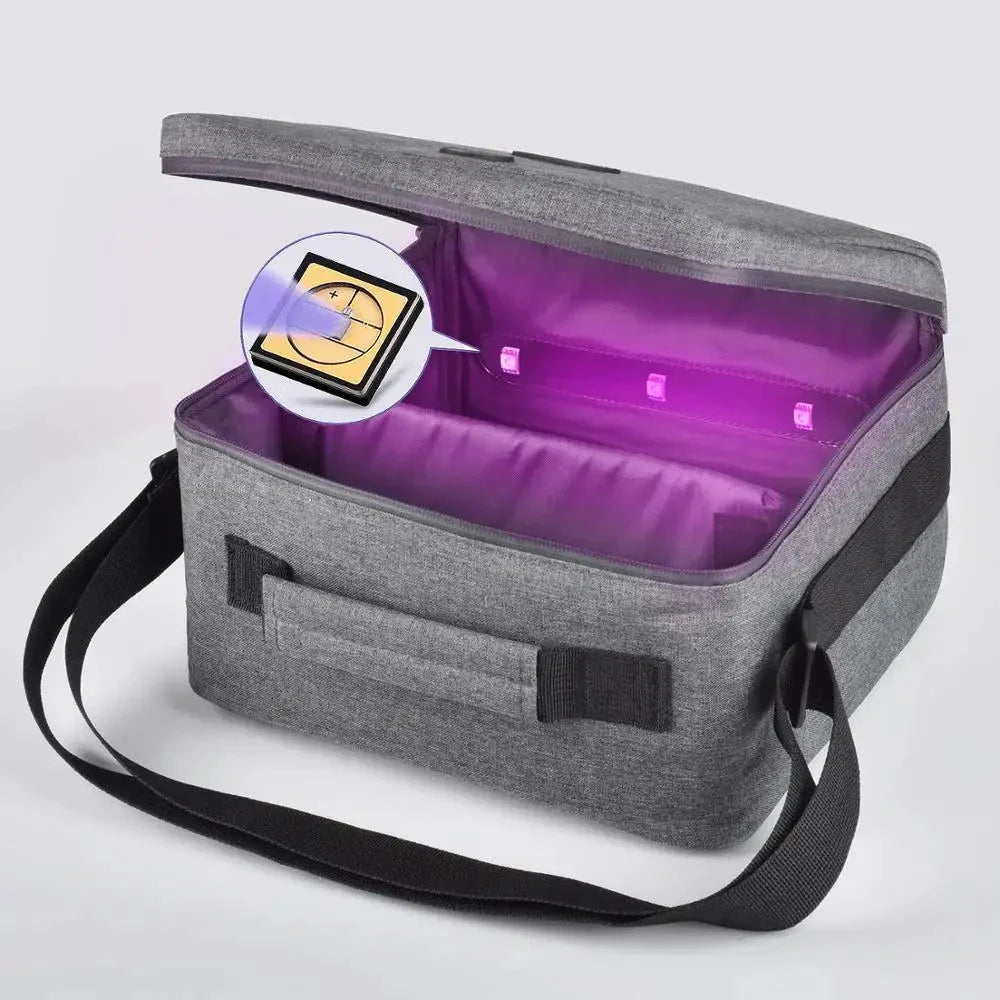 Portable UV Sterilizer Bag UV Disinfection Bag Cleaner For CPAP Tube Mask Shoes  Bottle Underwear Clothes Home Use