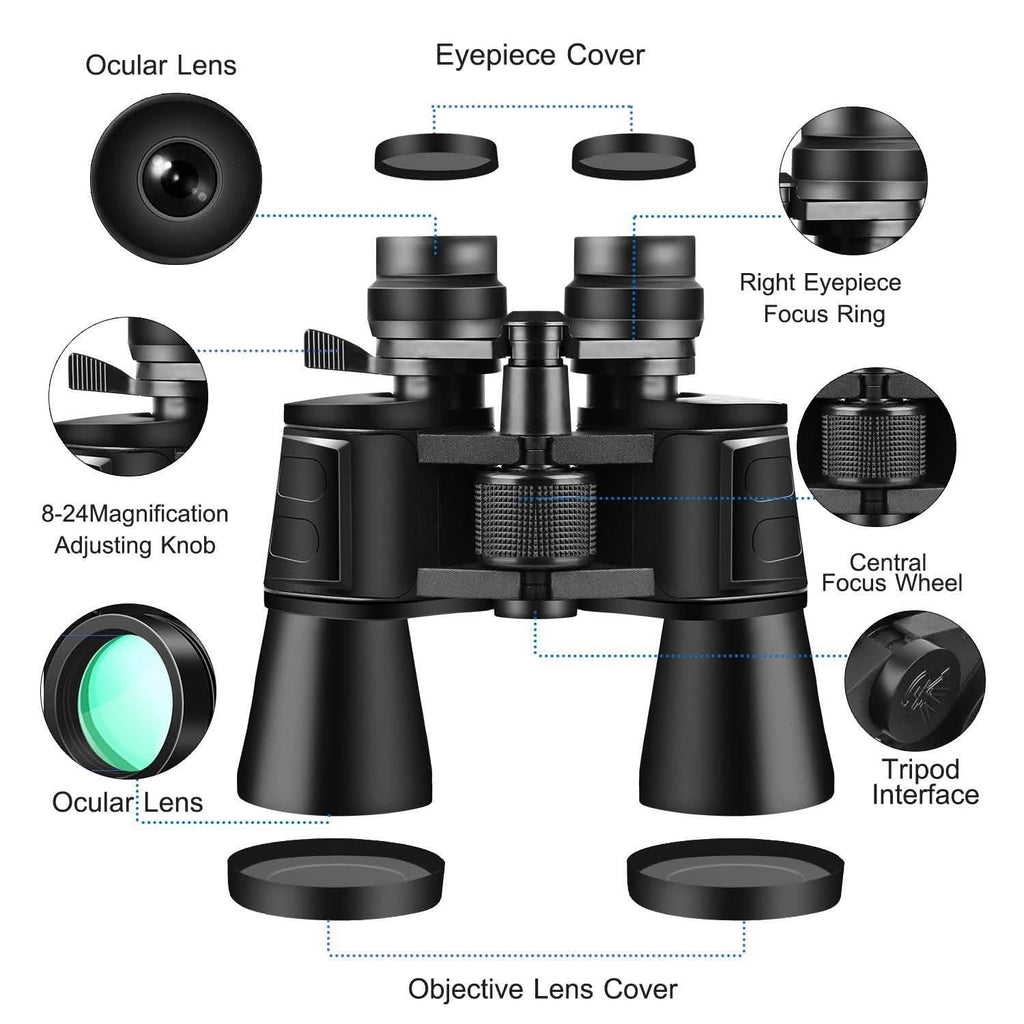 Portable Zoom Binoculars with FMC Lens