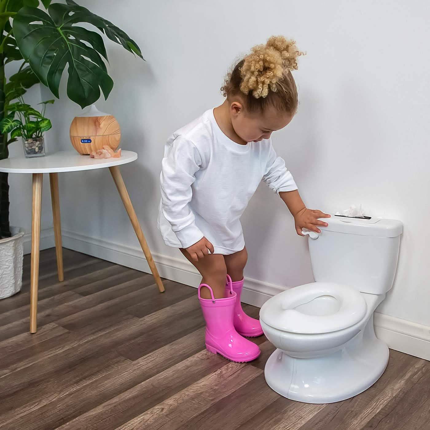 Potty Training Seat Toilet Chair for Toddler with Removable Bowl and Wipe Dispenser
