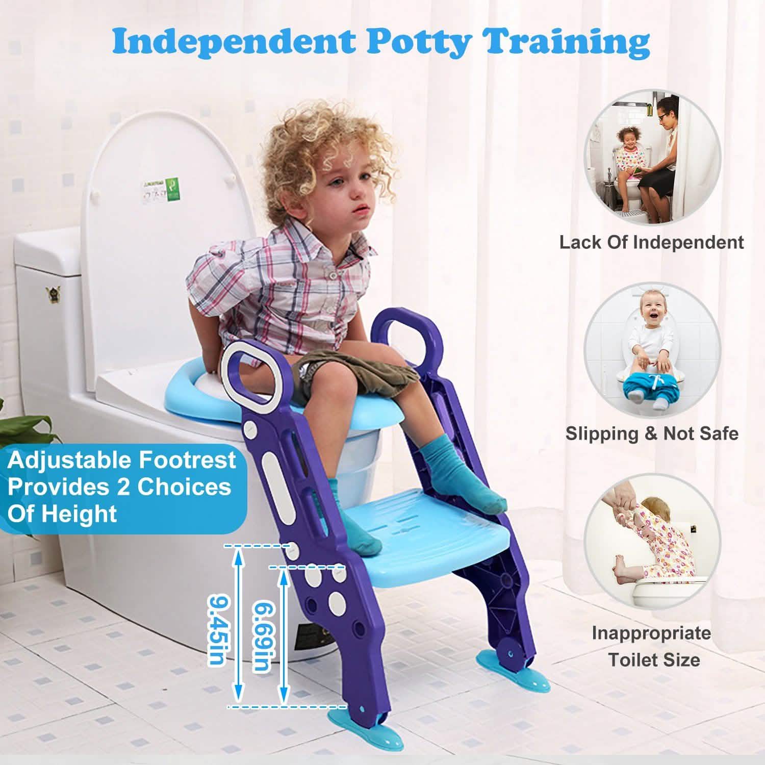 Potty Training Toilet Seat with Steps
