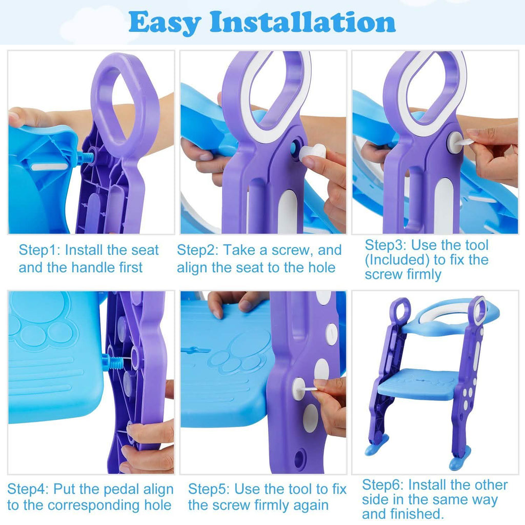 Potty Training Toilet Seat with Steps