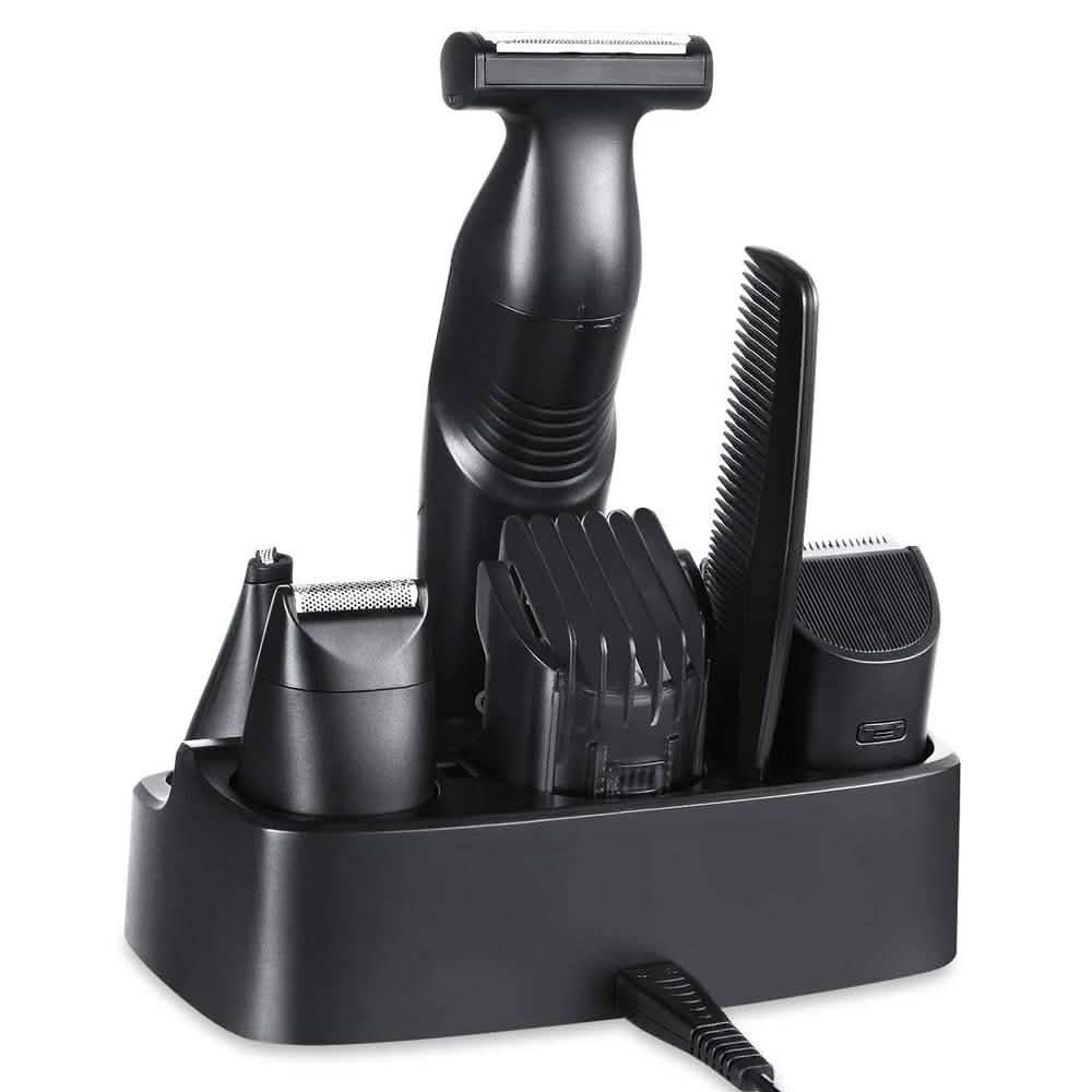 Povos Cordless 5-in-1 Beard Trimmer Body Groomer Style and Detail Kit