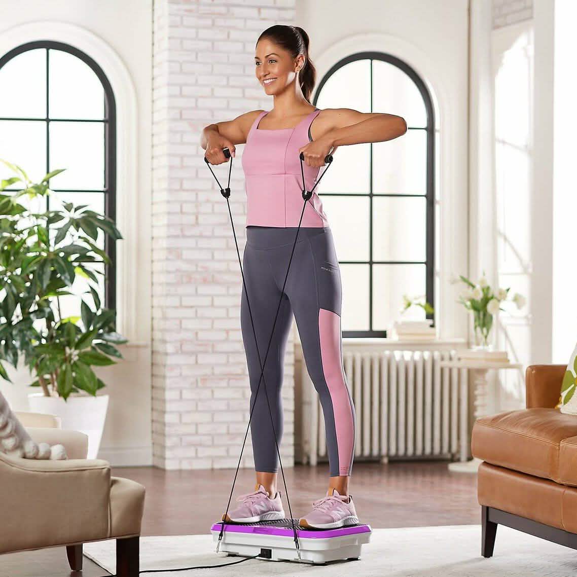 PowerFit Elite Vibration Platform with Exercise Bands and Mat (Refurbished)