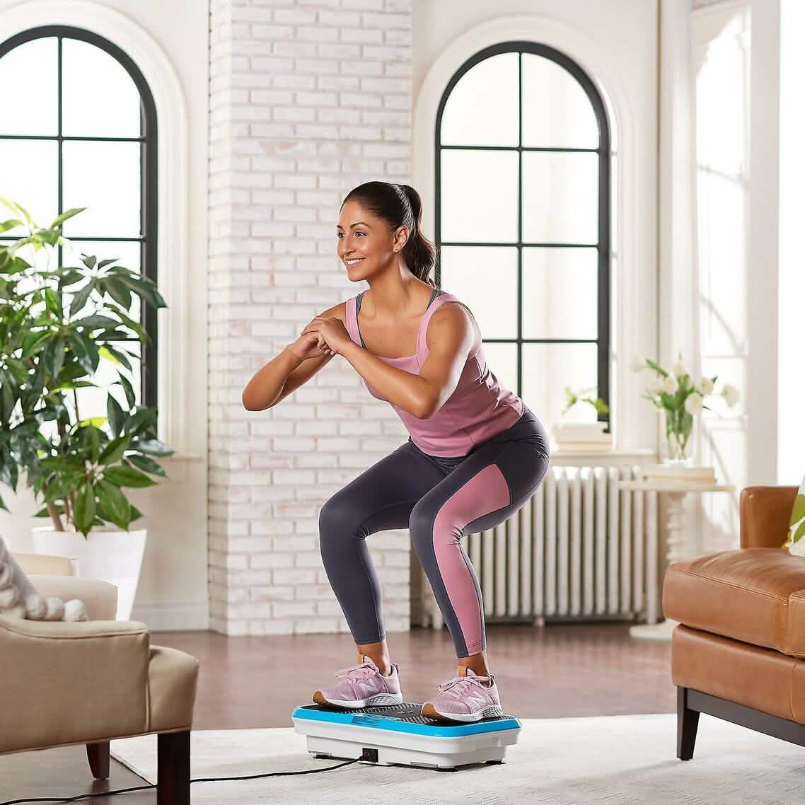 PowerFit Elite Vibration Platform with Exercise Bands and Mat (Refurbished)