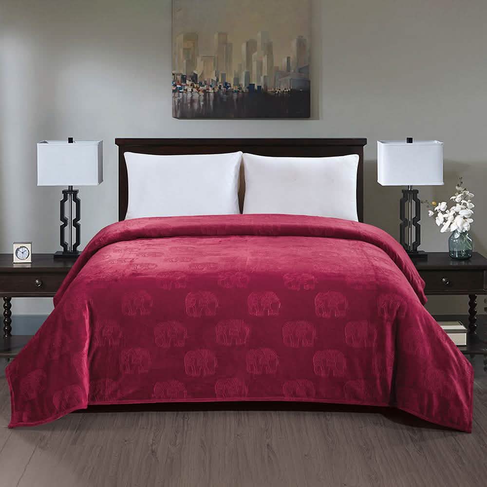 Premium Flannel Fleece Elephant Design Blanket