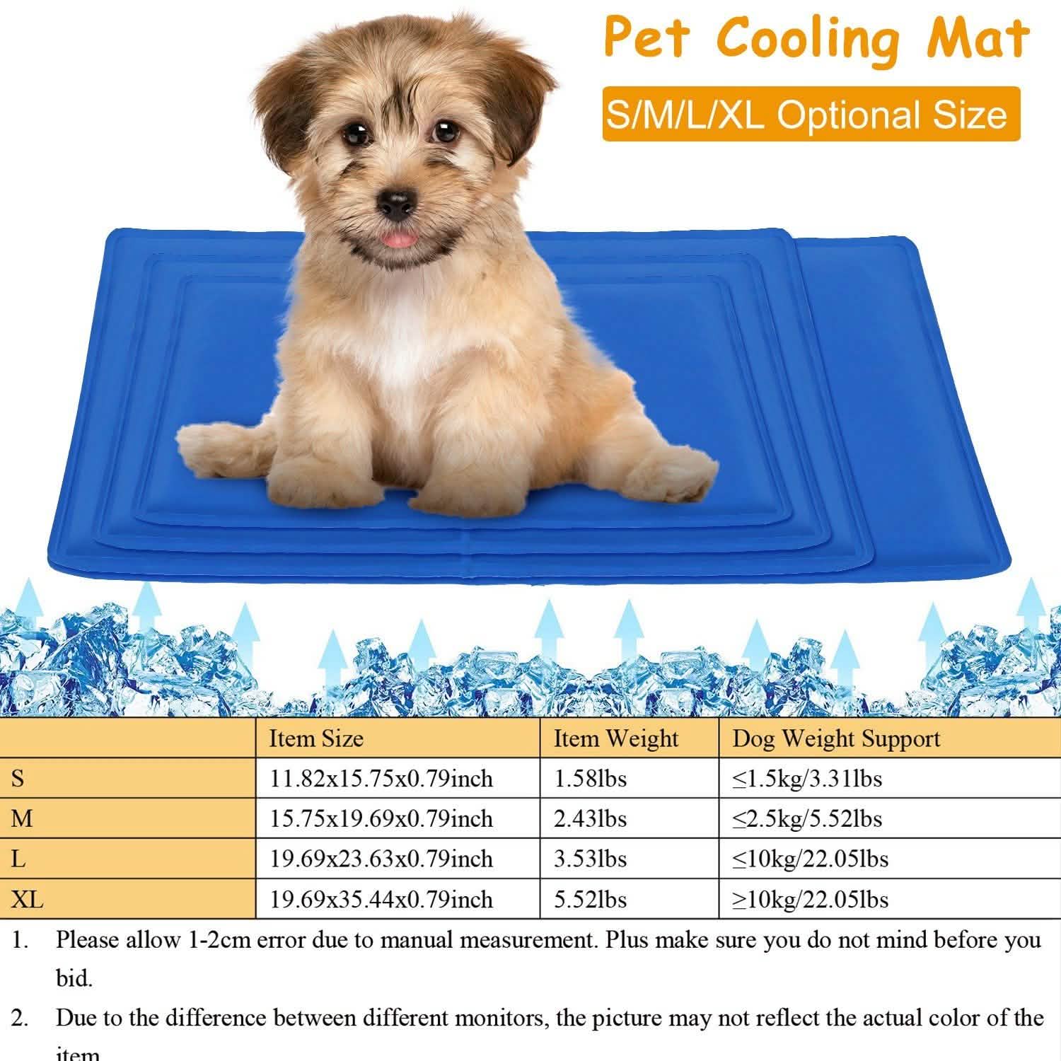 Pressure Activated Pet Gel Self Cooling Mat Pad