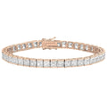 Princess Cut Crystal Tennis Bracelet