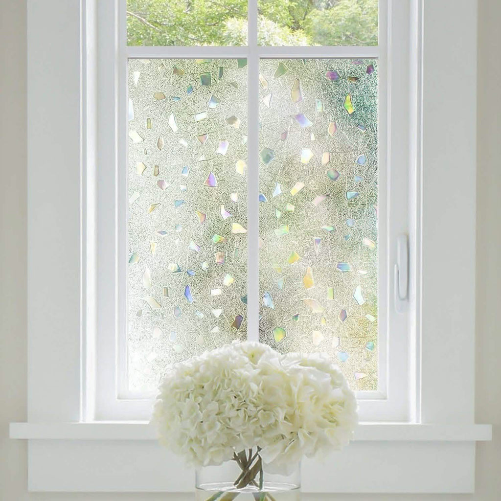 Privacy Window Film Sun Blocking Non-Adhesive Anti UV Window Sticker - Assorted Styles