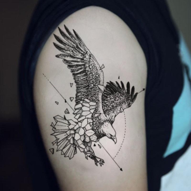 Elegant Temporary Waterproof Tattoos Big Tribal Sticker Black Large Body Art Makeup Fake Tattoo For Mens Womens