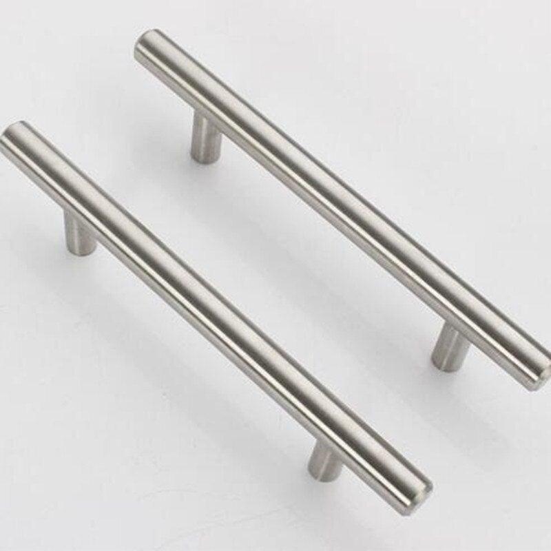 Stainless Steel Kitchen Door Cabinet T Bar Handle Pull Knob Door Pull Handle Stainless Door Handle Stainless Steel Hollow Bar Drawer Pulls Cupboard Knob For Kitchen Furniture