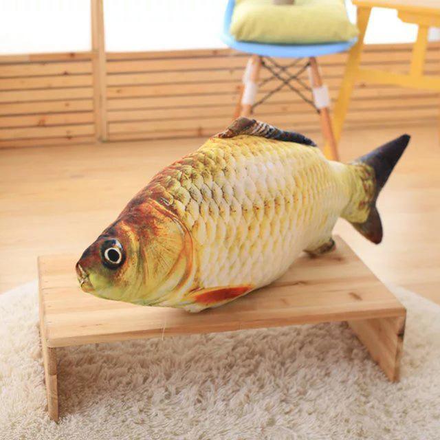 Cute Staffed Soft Animal Fish Plush Toys Pillow Creative Pillow Cushion Soft Fish Cushion Pillow Carp Plush Pillow Stuffed Toy Throw Pillow for Home Decoration Gift Kids Pillow Stuffed Animal Toy Gift Kids Toy Christmas Gifts