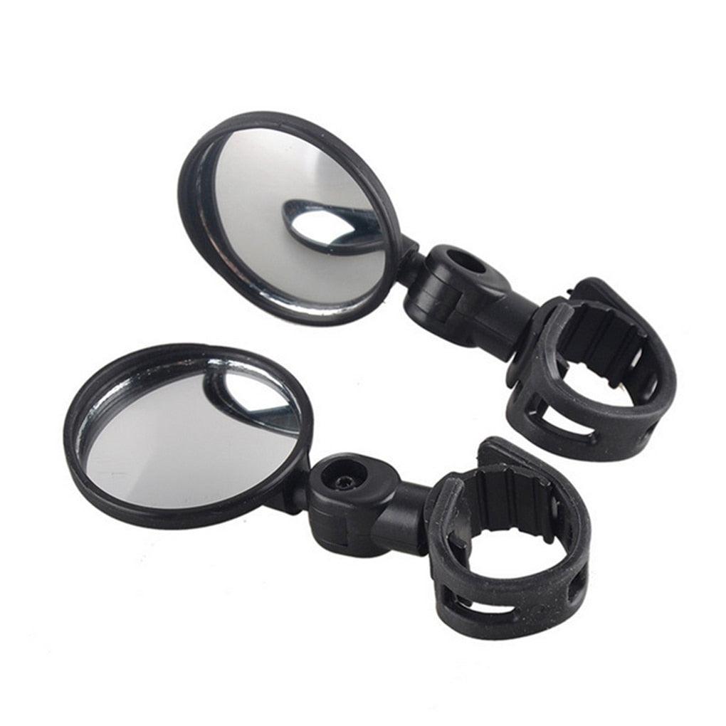Universal Bicycle Mirror Bicycle Accessories Handlebar Rearview Mirror Rotate Wide-Angle Rearview Mirror Rotatable Round Adjustable Shockproof Convex Wide Angle Universal Back Rear View Mirrors