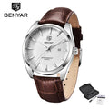 Leather Fashion Sport Men's Watches Luxury Military Quartz Analog Waterproof Men Watch