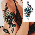 25 Sheets Flower Rose Luxury Tattoos Waterproof Temporary Sticker 3D Rose Flower Tattoos Body Art Arm Fake Tatoo For Womens