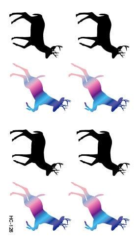 Luxury Head Deer Waterproof Temporary Stickers Tattoo Modern Colorful Tatoo For Women Men