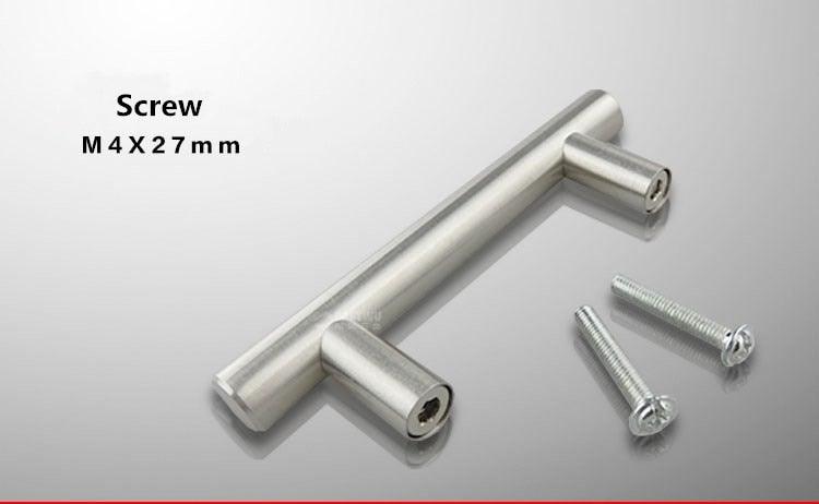 Stainless Steel Kitchen Door Cabinet T Bar Handle Pull Knob Door Pull Handle Stainless Door Handle Stainless Steel Hollow Bar Drawer Pulls Cupboard Knob For Kitchen Furniture