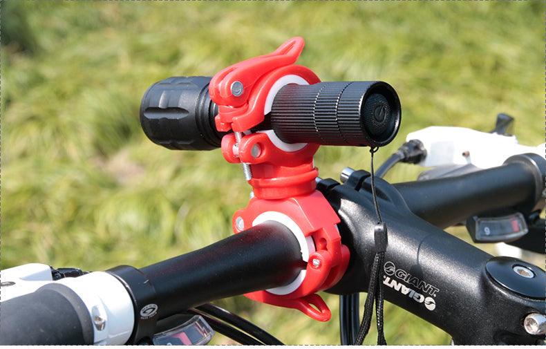 Bicycle Light Bracket Bike Lamp Holder LED Headlight Pump Stand Quick Release Mount 360 Degree Rotatable Universal Flashlight Mount Holder Mount Bicycle Mounting Bracket Flashlight Holder