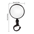 Universal Bicycle Mirror Bicycle Accessories Handlebar Rearview Mirror Rotate Wide-Angle Rearview Mirror Rotatable Round Adjustable Shockproof Convex Wide Angle Universal Back Rear View Mirrors
