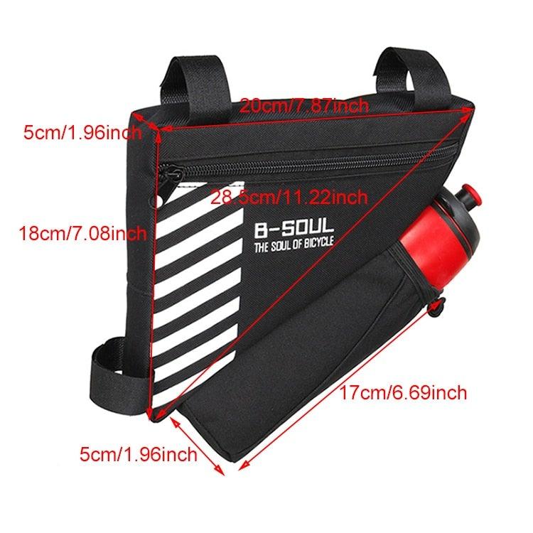 Waterproof Bicycle Bag Bike Triangle Bag For Bicycle Front Frame Bag Bike Bag Cycling Top Tube Bag Bicycle Bottle Bag Bike Storage Frame Bag Bicycle Front Tube Triangle Water Resistant Cycling Pack Strap On Pouch Bike Accessories Tool Accessible