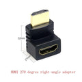 HDMI Compatible 90 Degree Right Angle Adapter HDMI 270 Degree HDMI Gold Plated HDMI 2.0 Male To Female Adapter Connector HDMI Cable Extender 3D 4K Supported