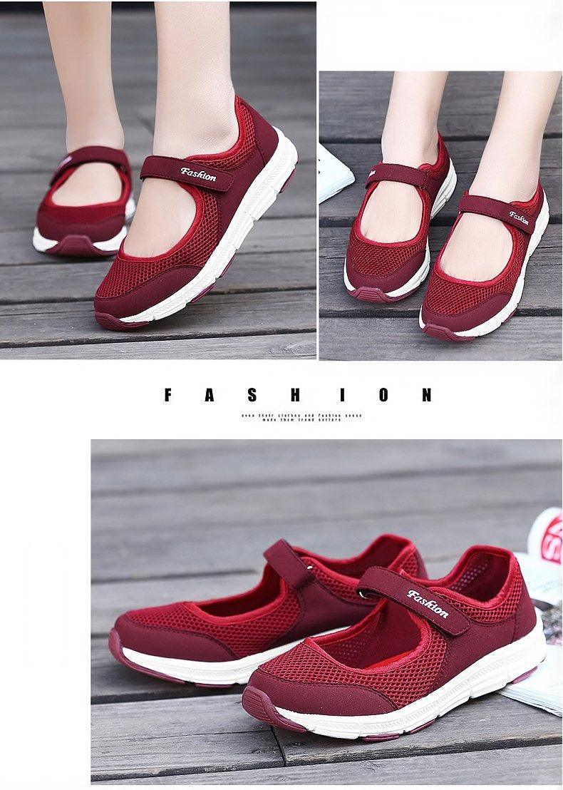 Women Flat Casual Fashion Breathable Mesh Tenis Shoes Women Summer Flat Soft Fashion Lightweight Slip-On Super Light Women Shoes