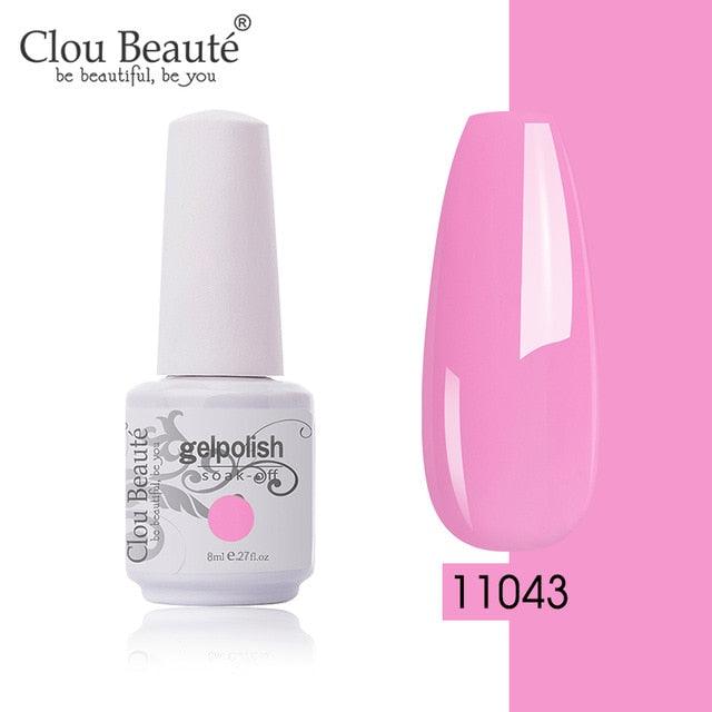New 2022 Women Gel Nail Polish Pure Pink UV Gel Nail Polish Art Manicure Luxury Colorful Design For Ladies and Womens