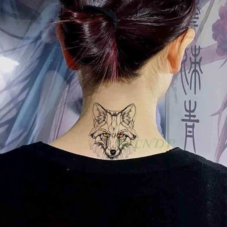 Waterproof Animal Temporary Tattoo Sticker Wolf Modern Tatoo Foot Neck Luxury Tattoos For Men Women