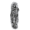 Big Realistic Tiger Tattoo Waterproof Temporary Dragon Flower Sticker Full Arm Large Size Sleeve Big Luxury Design For Mens