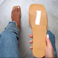 Soft Leather Woven Slippers Women Summer Flat Heels Beach Casual Slides Shoes Woman Outdoor Sandals Open Toe Slippers Summer Sandals For Women Flat Shoes Office Elegant Design Sandals