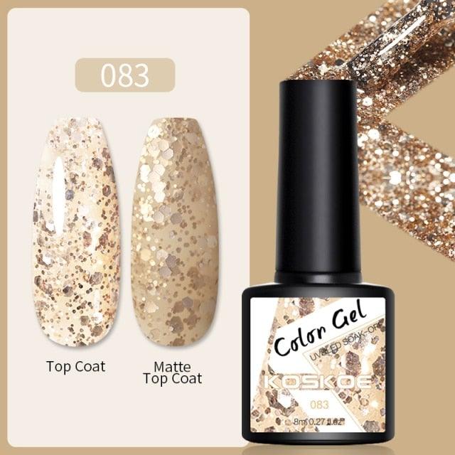 Spring Summer Nail Gel Polish Colorful UV LED Diamond Stylish Glossy and Matte Fashion Design For Womens