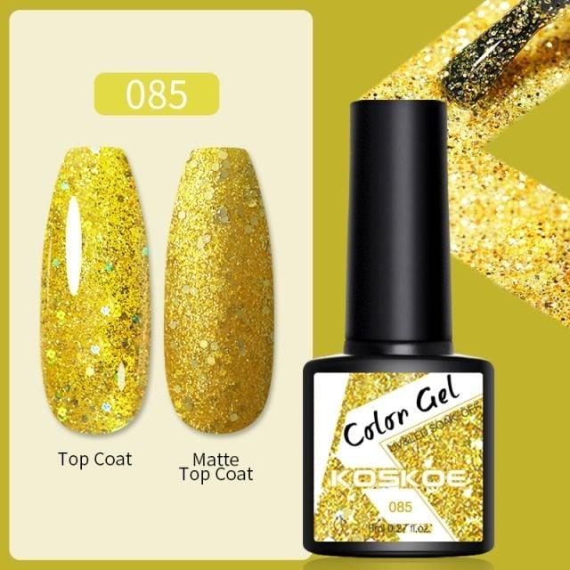 Spring Summer Nail Gel Polish Colorful UV LED Diamond Stylish Glossy and Matte Fashion Design For Womens