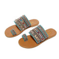 Women Sandals Flip-Flops Handmade Style Flip Flop Sandals Streetwear Fashion Shoes Women Flat Clip Toe Casual Floral Beach Flip Flop Comfy Shoes Summer Elegant Toe Ring Sandals