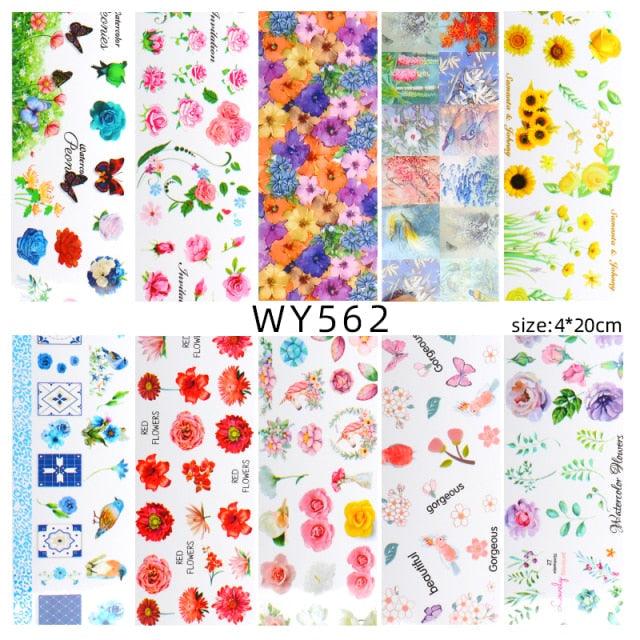 Holographic Nail Foil Transfer Set Sticker Decal Nail Art Foils Designer Marble Nail Decoration Sliders Wraps Manicure  Women Kids Girls Manicure Decoration Nail Art Supplies 3D Self-Adhesive Nail Decals Designer Nail Stickers for Acrylic Nails