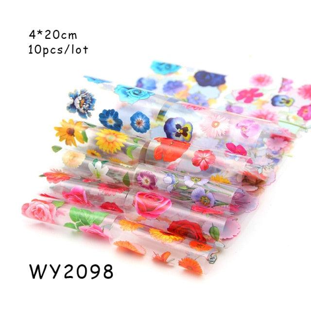 Holographic Nail Foil Transfer Set Sticker Decal Nail Art Foils Designer Marble Nail Decoration Sliders Wraps Manicure  Women Kids Girls Manicure Decoration Nail Art Supplies 3D Self-Adhesive Nail Decals Designer Nail Stickers for Acrylic Nails