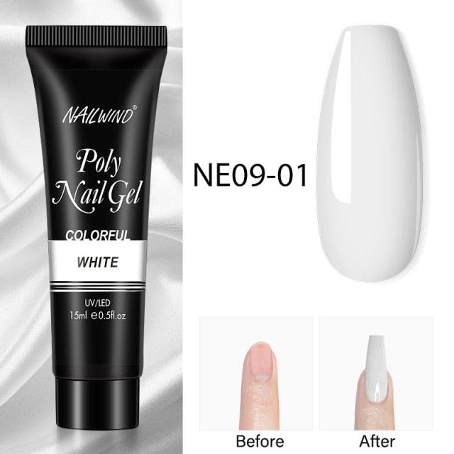 New Poly Nail Polish Gel Extension Glitter Gel Nails Manicure Design UV Reflective Diamond Shine