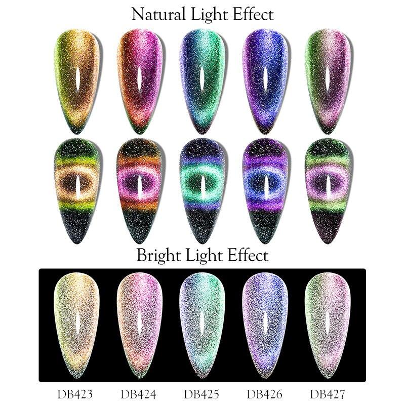 Popular Cat Eye Gel Nail Polish Magnetic Colorful UV Rainbow Gel Fashion Charming Effect Modern Design