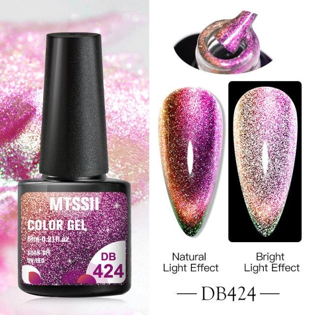 Popular Cat Eye Gel Nail Polish Magnetic Colorful UV Rainbow Gel Fashion Charming Effect Modern Design