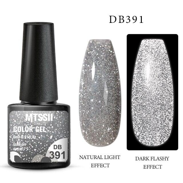 Fashion 2022 Reflective Glitter Gel Nail Polish 8 Colors Sparkling Auroras Permanent UV Diamond Gel Nail Polish Gel For Girls and Womens