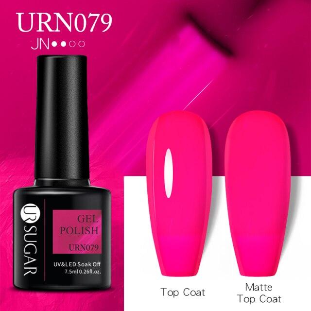 Matte Pink Blue Gel Nail Polish Semi Permanent LED Nail Art Design Elegant Warm Colors For Womens
