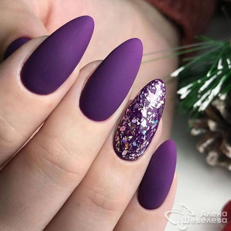 Brown Blue Gel Nail Polish UV LED Autumn Winter Series Matte And Glossy Colors Elegant Stylish Design For Womens