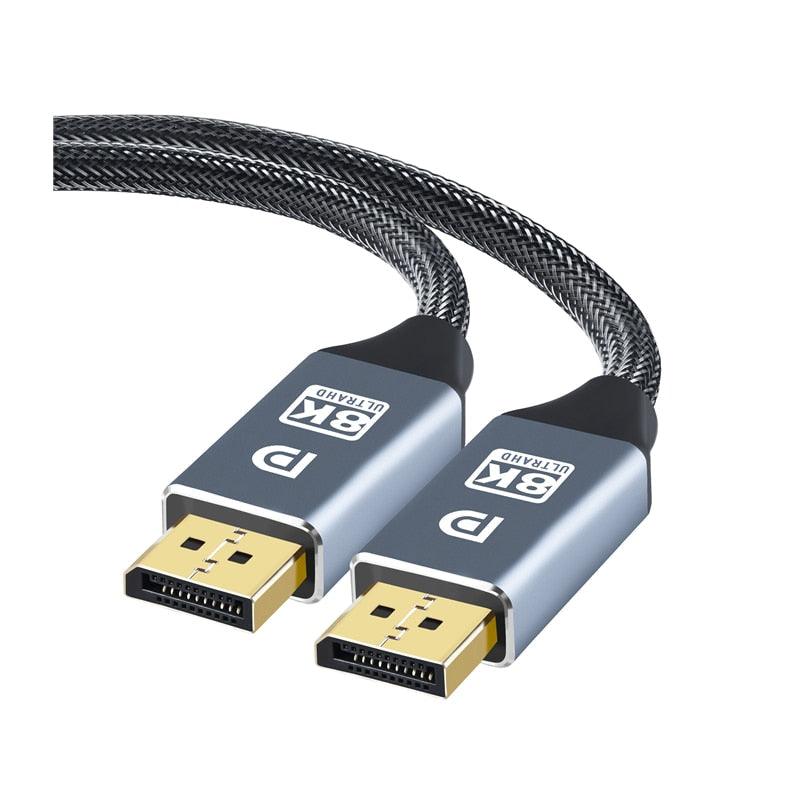 1m/2m/5m High Speed 1.4Gbp Slim and Flexible Ultra HD 8K 4K 144Hz 165Hz Display Port Adapter For Monitor PC Laptop Projector